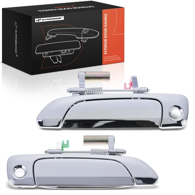 Front Driver & Passenger Exterior Door Handle with Key Hole for 2001-2005 Honda Civic