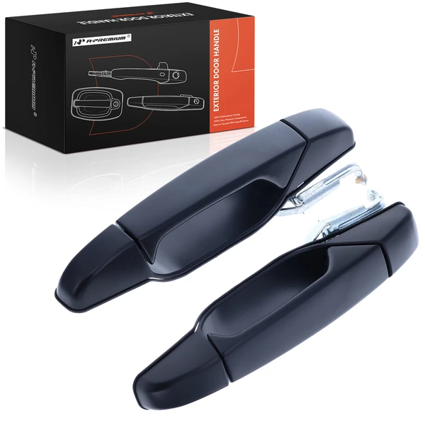 2 Pcs Rear Black Exterior Door Handle for 2007-2013 GMC Yukon XL 2500