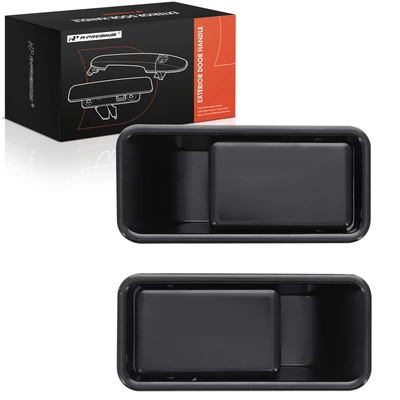 2 Pcs Front Black Exterior Door Handle