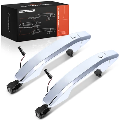 2 Pcs Rear Chrome Exterior Door Handle & Cover
