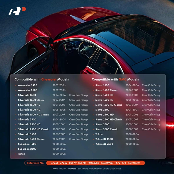 A-Premium APDHO2313TW Exterior Door Handle Front & Rear