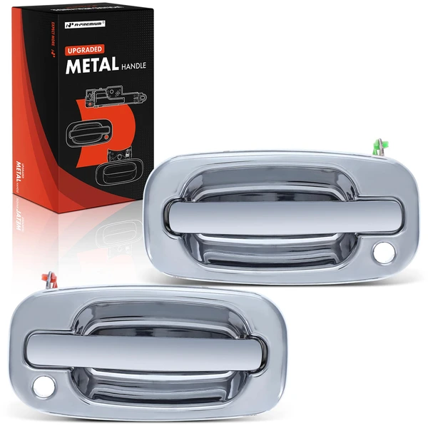 2 Pcs Upgraded Metal Front Exterior Door Handle for 2000-2006 GMC Yukon