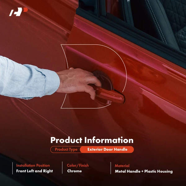 2 Pcs Upgraded Metal Front Exterior Door Handle for Chevy Silverado 1500 GMC Yukon