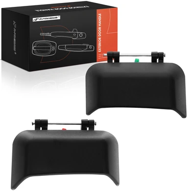 2 Pcs Rear Textured Black Exterior Door Handle