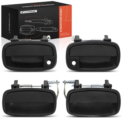 4 Pcs Front & Rear Texture Black Exterior Door Handle