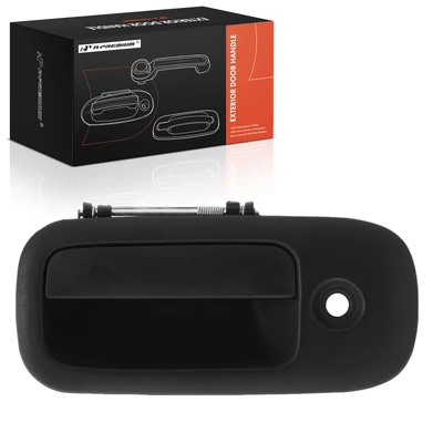Rear Driver Black Textured Exterior Door Handle with Keyhole