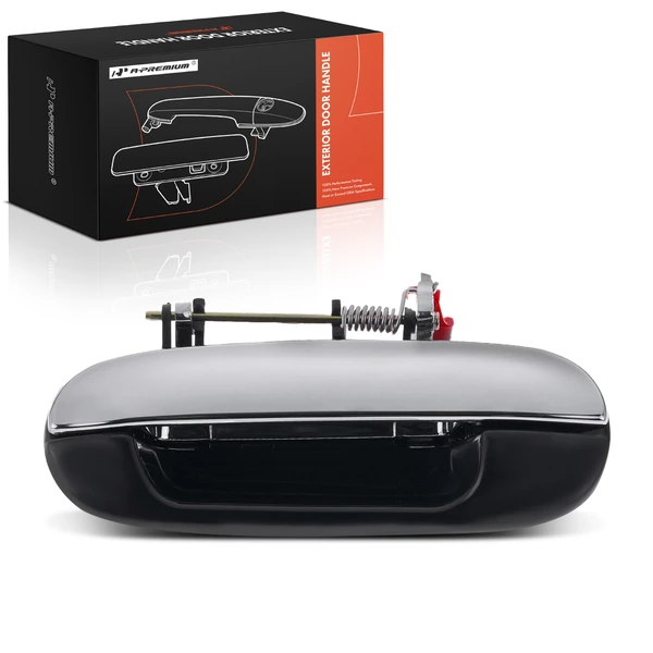 Rear Driver Chrome & Smooth Black Exterior Door Handle for 2002-2009 GMC Envoy