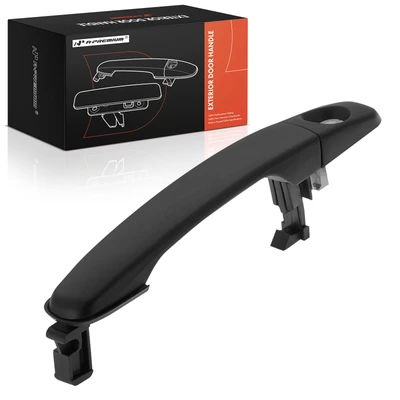 Front Driver Black Exterior Door Handle with key hole