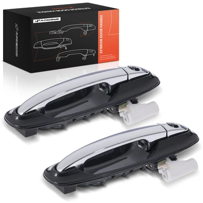 2 Pcs Front or Rear Exterior Door Handle with Key Hole