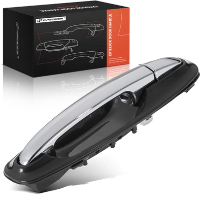 Rear Driver Chrome & Black Exterior Door Handle