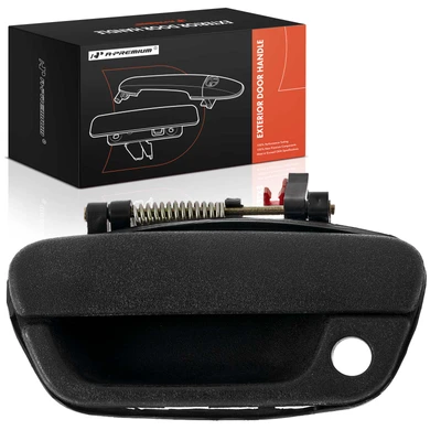 Front Driver Black Exterior Door Handle with Keyhole