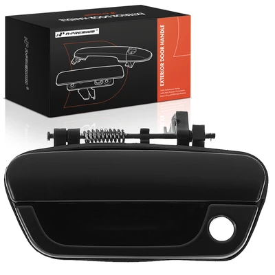 Front Driver Black Exterior Door Handle with Keyhole