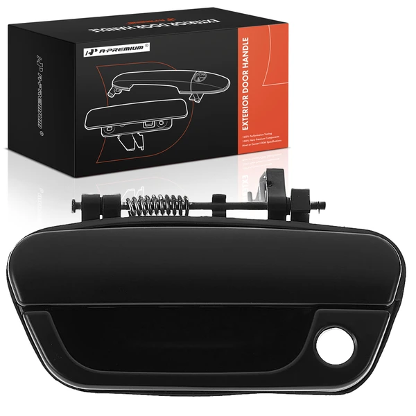 Front Driver Black Exterior Door Handle with Keyhole for Chevy Matiz Spark EV