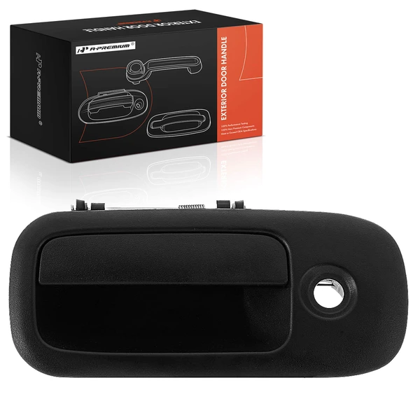 Rear Driver Black Exterior Door Handle with key hole for Chevy Express GMC Savana