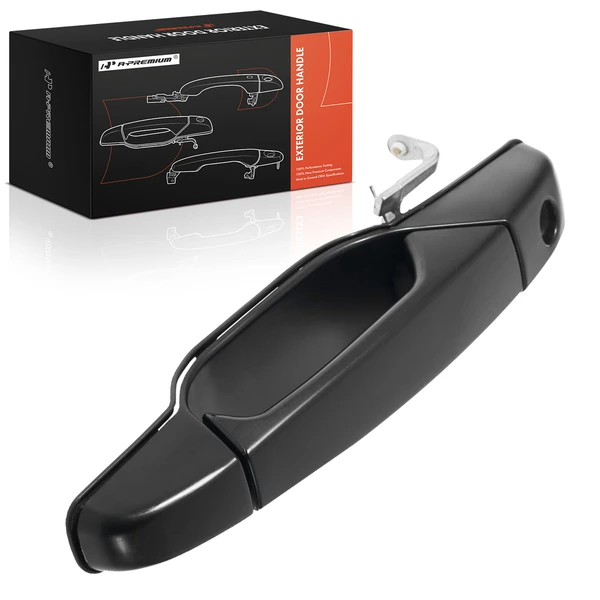 Front Driver Black Exterior Door Handle with Keyhole for 2007-2013 GMC Yukon XL 2500