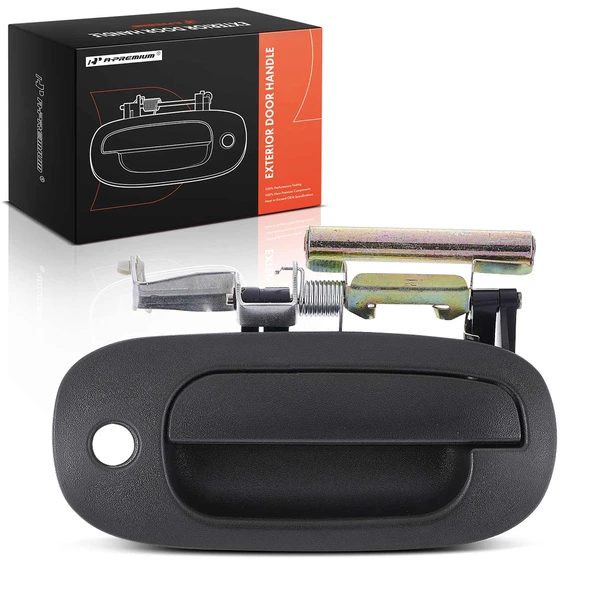 Front Passenger Black Exterior Door Handle with Keyhole for Dodge Dakota Durango