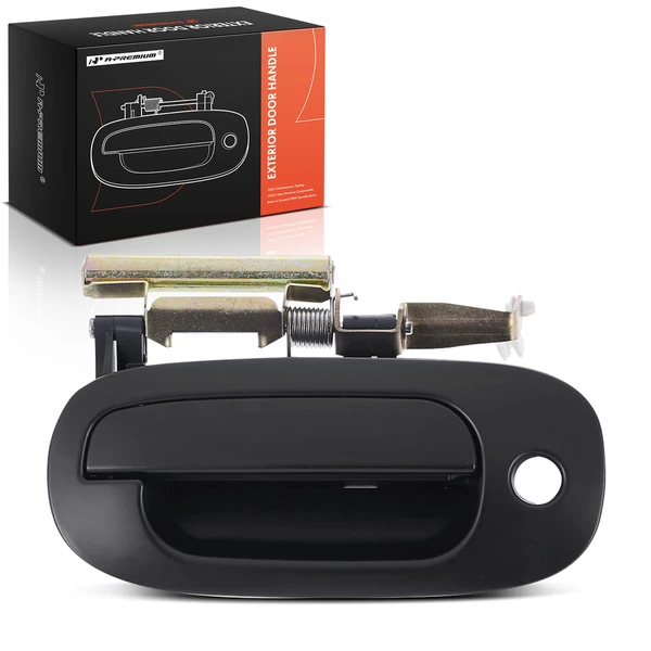 Front Driver Black Exterior Door Handle with Keyhole for 2002 Dodge Dakota