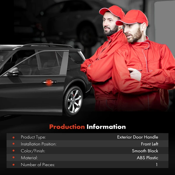 Front Driver Black Exterior Door Handle with Keyhole for Dodge Dakota Durango 2002