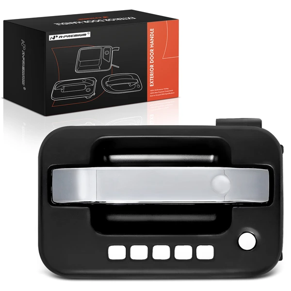 Front Driver Chrome & Black Exterior Door Handle for 2006-2008 Lincoln Mark LT