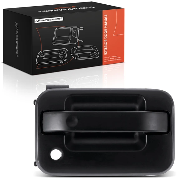 Front Driver Smooth Black Exterior Door Handle with Keypad Hole for 2006-2008 Lincoln Mark LT