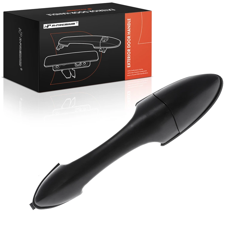 Front Passenger or Rear Driver or Passenger Black Exterior Door Handle for Ford