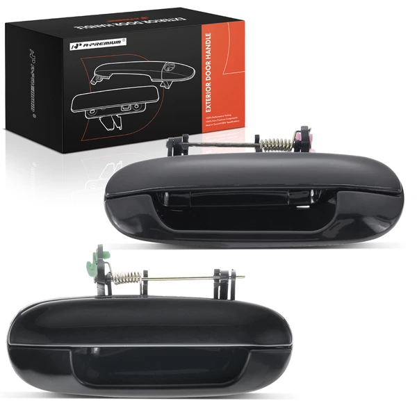 2 Pcs Rear Black Exterior Door Handle for 2004-2005 GMC Envoy XUV