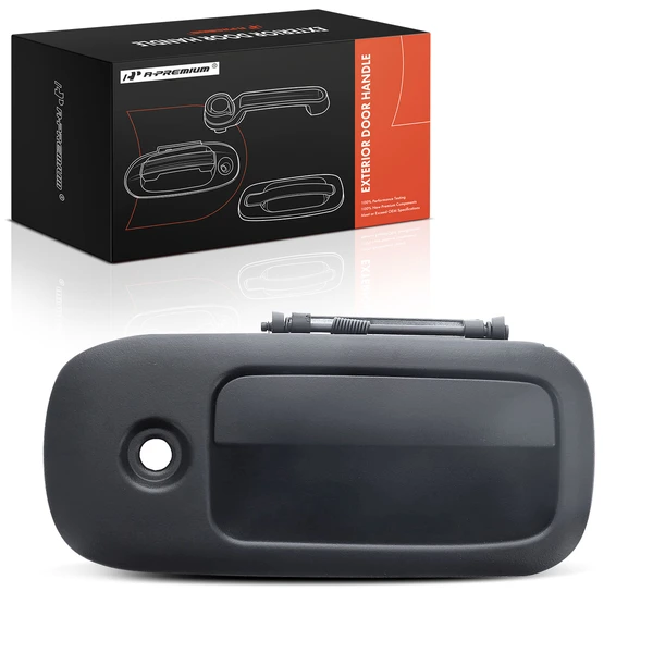 Front Passenger Black Smooth Exterior Door Handle for 1996-2008 Chevrolet Express 1500