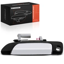 Front Driver Chrome Lever & Black Housing Exterior Door Handle for 2001-2005 Honda Civic