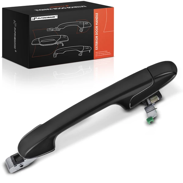 Front Passenger Smooth Black Exterior Door Handle for Honda Accord 03-07 Sedan