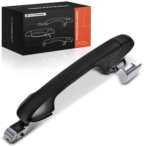 Rear Passenger Smooth Black Exterior Door Handle for 2003-2007 Honda Accord