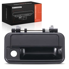 Front Passenger Black Exterior Door Handle with Keyhole
