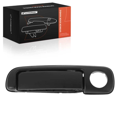 Front Driver Black Exterior Door Handle with Keyhole