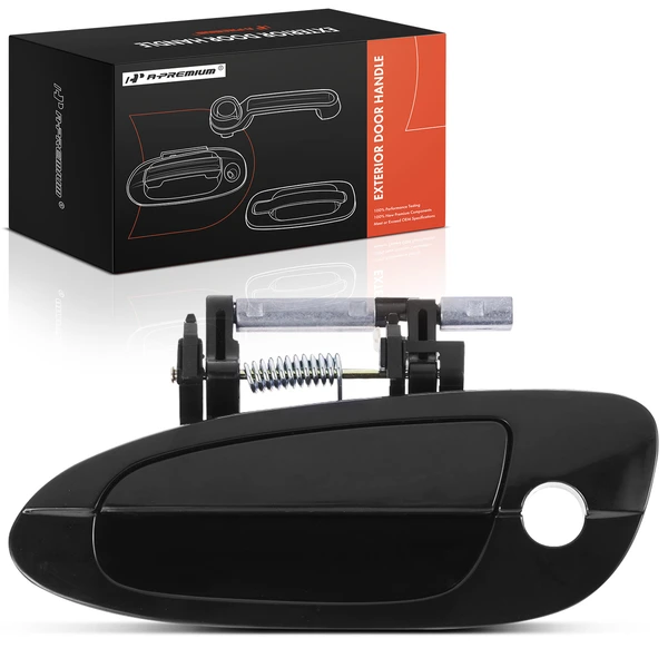 Front Driver Smooth Black Exterior Door Handle withKeyhole for Nissan Altima