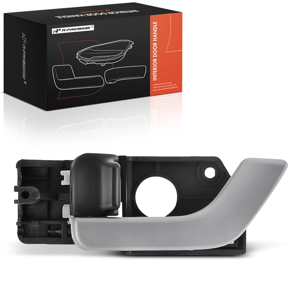 Front Driver Silver & Black Interior Door Handle for Hyundai Tiburon 2003-2008