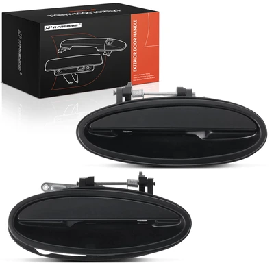 2 Pcs Rear Black Exterior Door Handle