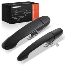 2 Pcs Rear Prime Black Exterior Door Handle