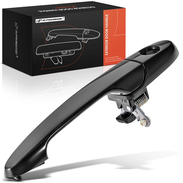 Front Passenger Black Exterior Door Handle with Keyhole for Chevy Cobalt Pontiac