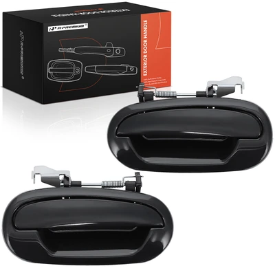 2 Pcs Rear Black Exterior Door Handle