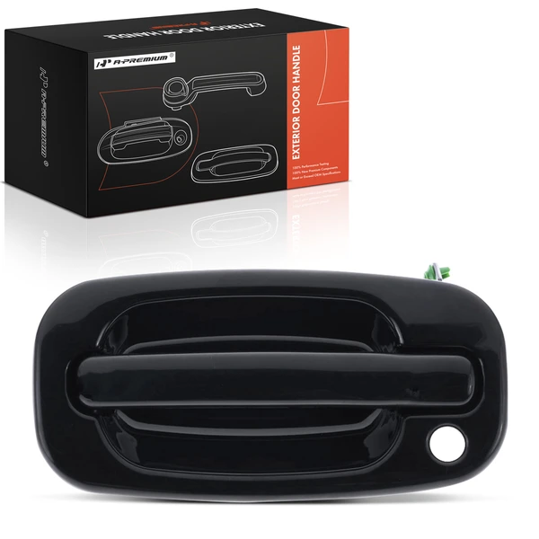 Front Driver Smooth Black Exterior Door Handle for 1999-2006 Chevrolet Silverado 1500