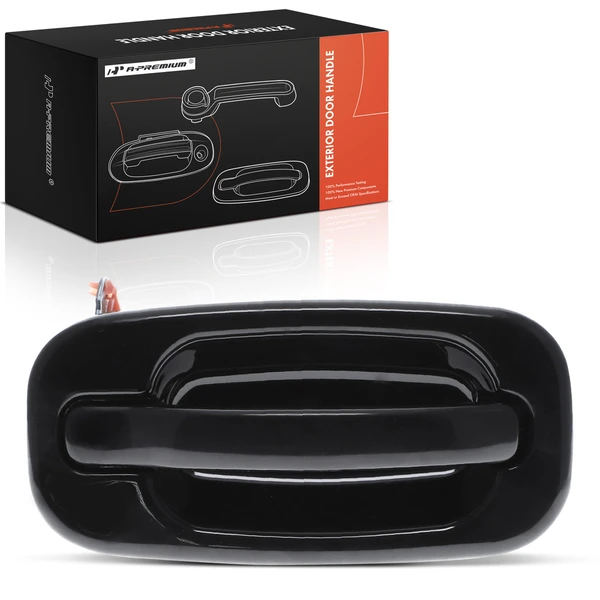 Front Passenger Smooth Black Exterior Door Handle for 2000-2006 GMC Yukon