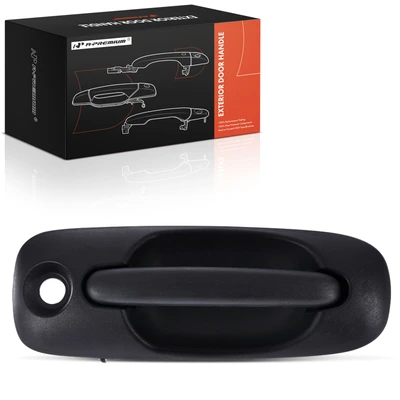 Front Driver Black Exterior Handle with Keyhole