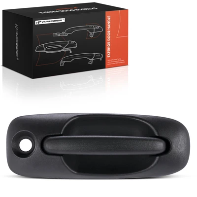 Front Passenger Black Exterior Handle with Keyhole