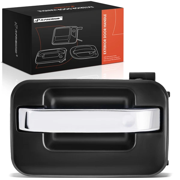 Rear Driver Chrome & Black Exterior Door Handle for 2006-2008 Lincoln Mark LT