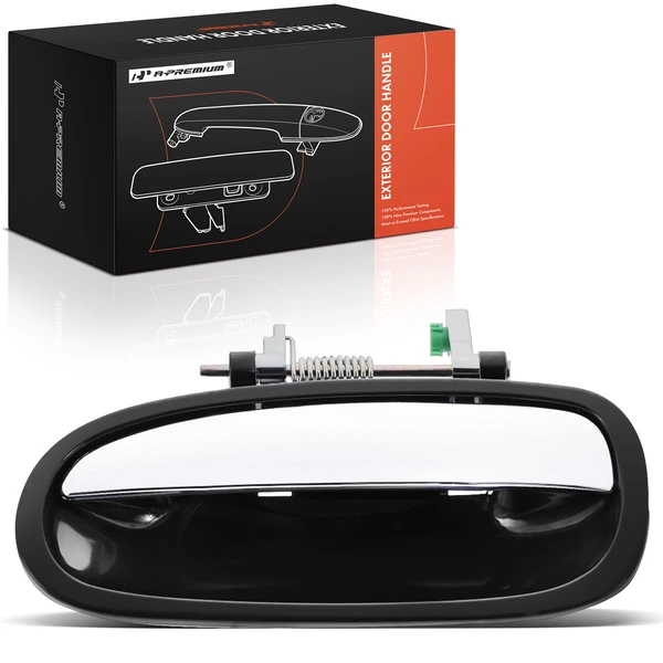 Rear Driver Black Housing with Chrome Lever Exterior Door Handle for Honda Civic