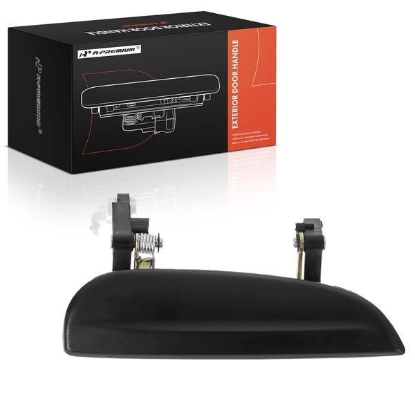 Front Passenger Smooth Black Exterior Door Handle for 2003-2005 Kia Rio