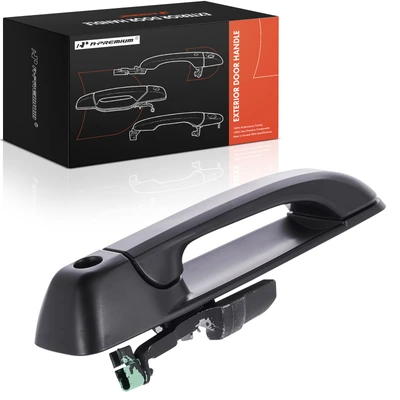 Front Driver Primed Black Exterior Door Handle