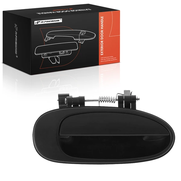 Rear Passenger Primed Black Exterior Door Handle for 1998-2001 Kia Sephia