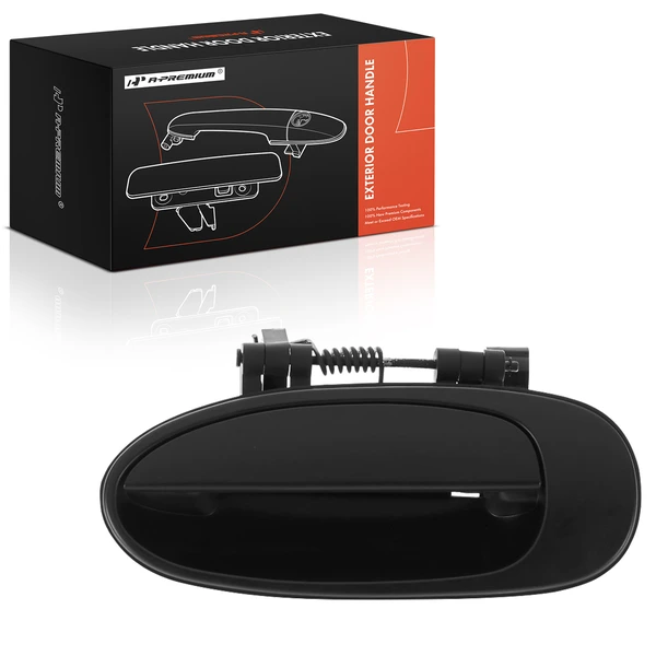 Rear Driver Primed Black Exterior Door Handle for 1998-2001 Kia Sephia