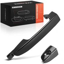 Front Passenger Prime Black Exterior Door Handle with Keyhole