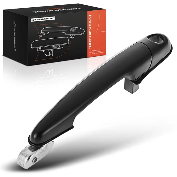 Front Driver Black & Chrome Exterior Door Handle for Kia Amanti 2004-2009